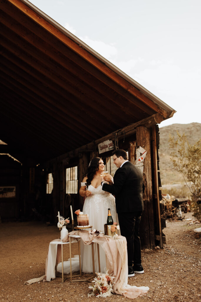 Nelsons Ghost Town wedding 