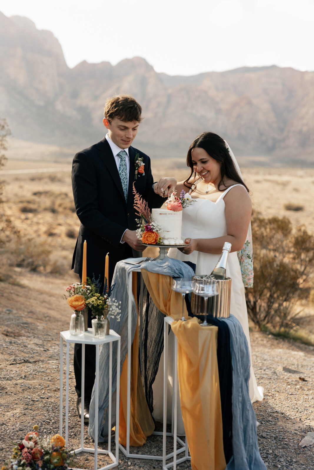 Micro-wedding celebration in Red Rock Canyon