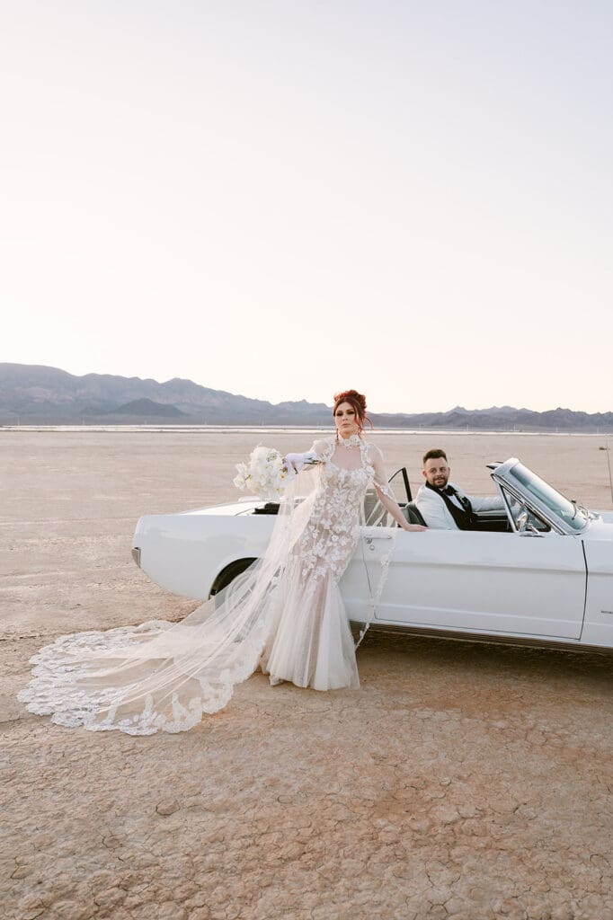 Las Vegas Classic car elopement inspiration